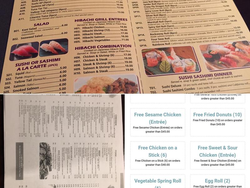 Four Seas Buffet Menu