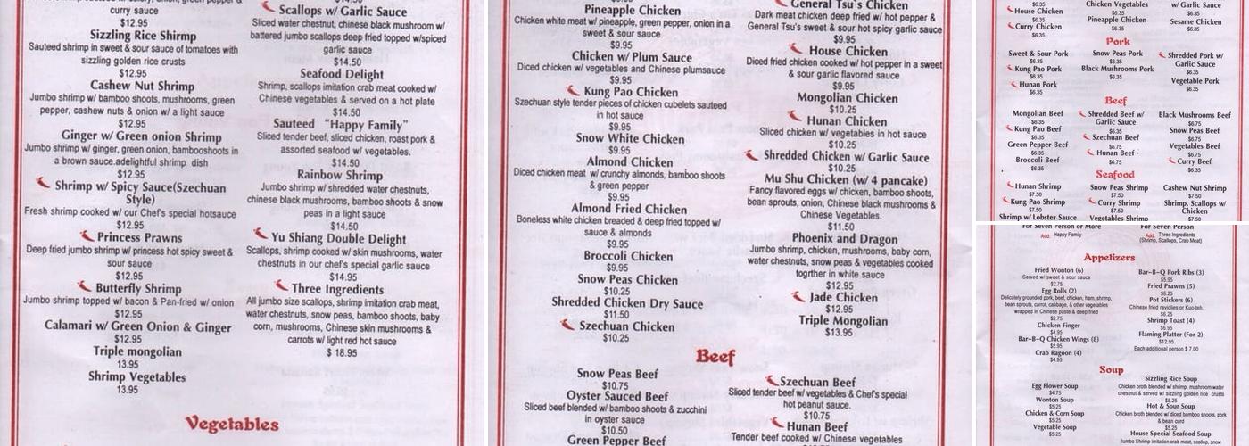 China Garden Menu