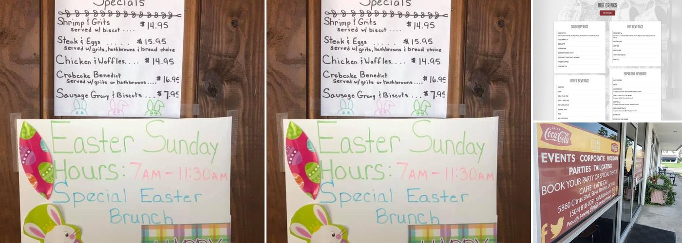 Caffe Latte Da! Menu