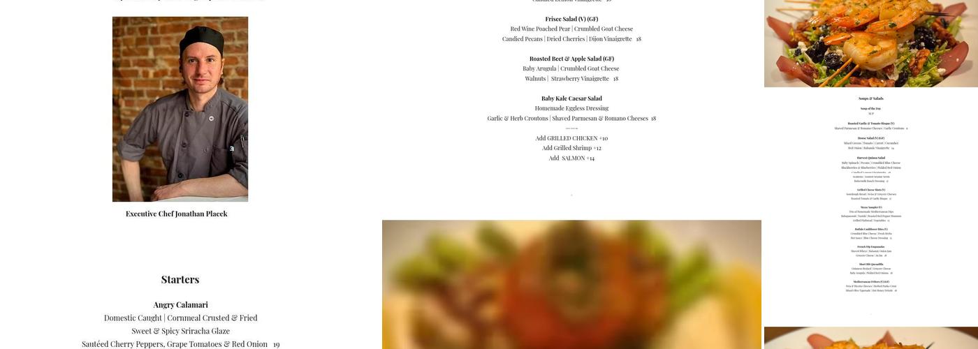 Prohibition River Menu