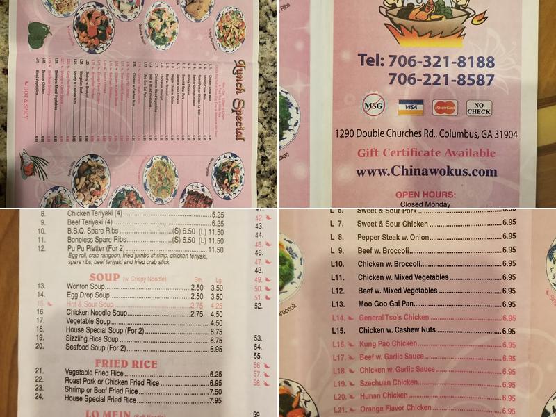 CHINA WOK Menu