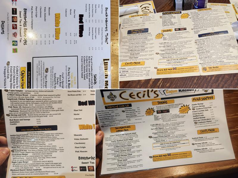 Cecil's Cajun Kitchen Menu