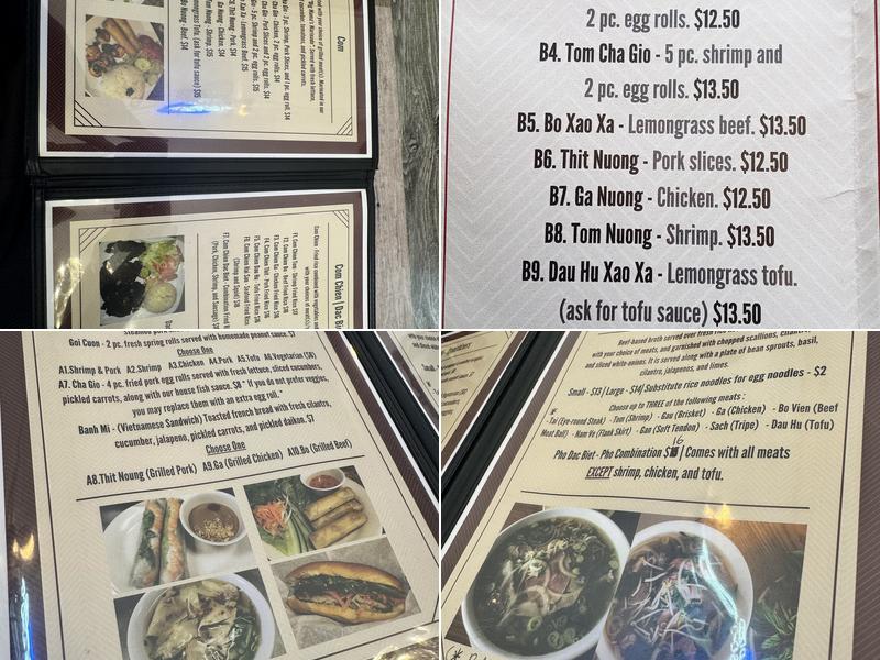 Uptown Vietnam Cuisine Menu