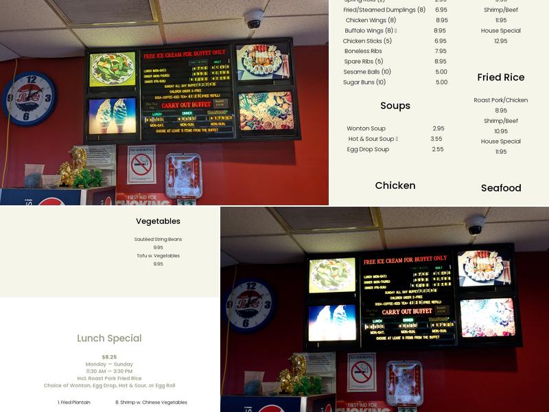 Hard Wok buffet Menu