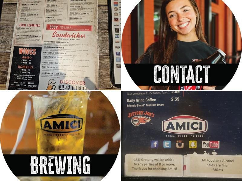 Amici Macon Menu