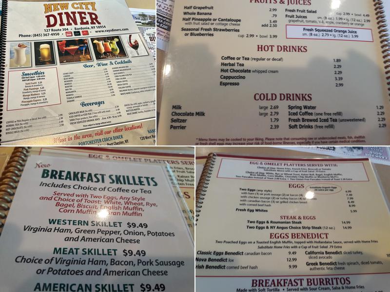New City Diner Menu