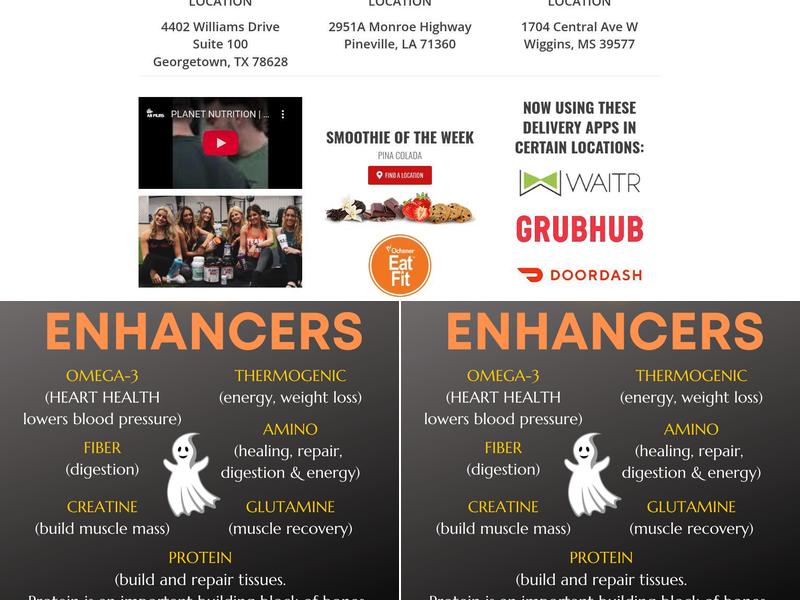 Planet Nutrition - Eunice Menu