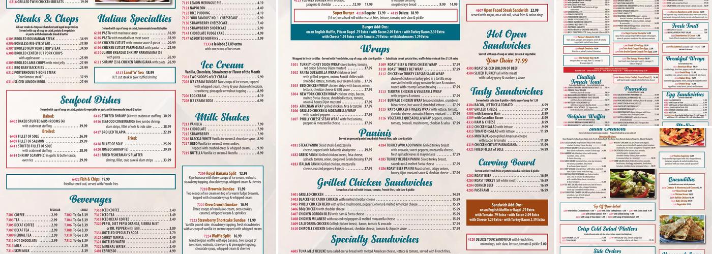 Nanuet Diner Menu