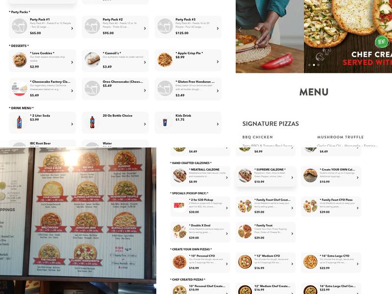 Uncle Maddio's Pizza Joint Menu