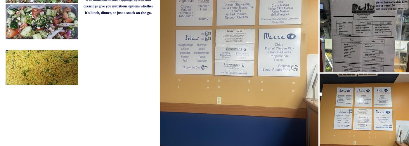 Medi's Mediterranean Fusion Restaurant Menu