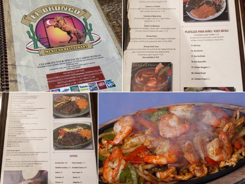 El Bronco Menu