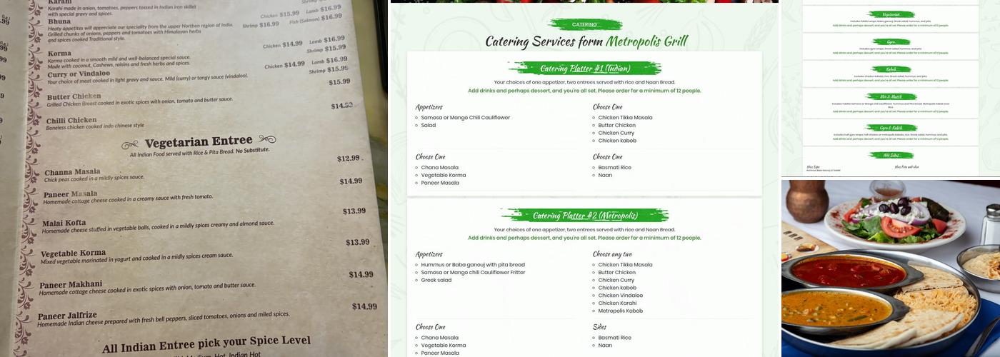 Metropolis Grill Warner Robins Menu