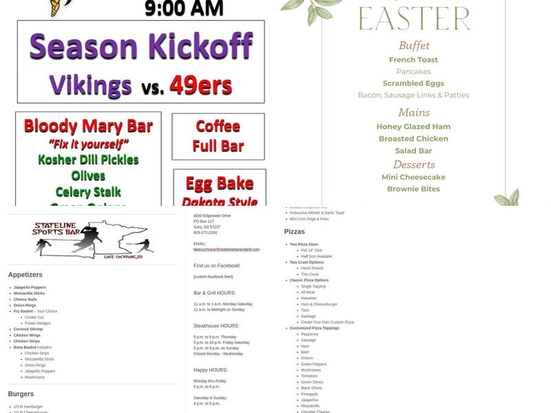 State Line Bar & Grill Menu