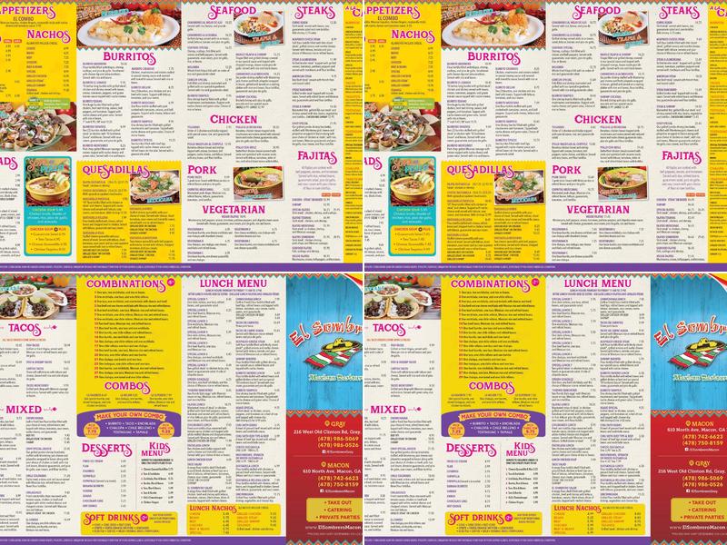 El Sombrero Mexican Restaurant Menu