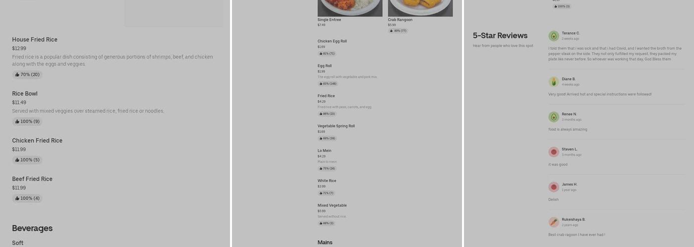 Chopchop Express Menu