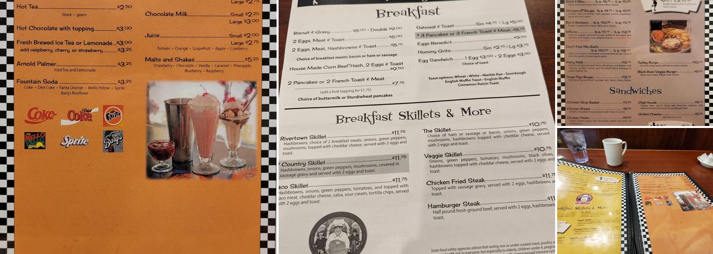 Bev's Cafe Menu