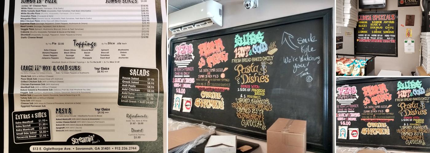 Screamin Mimi's Menu