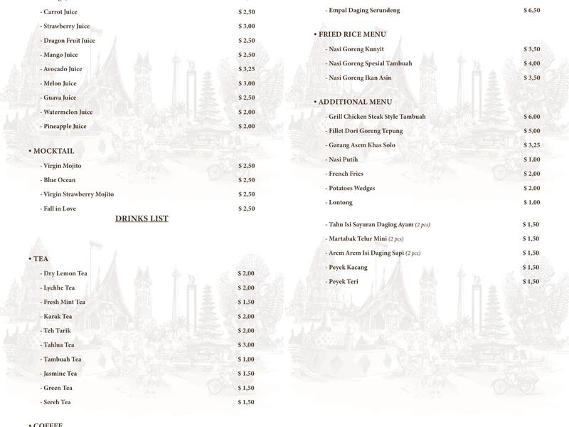 Savannah Taphouse Menu