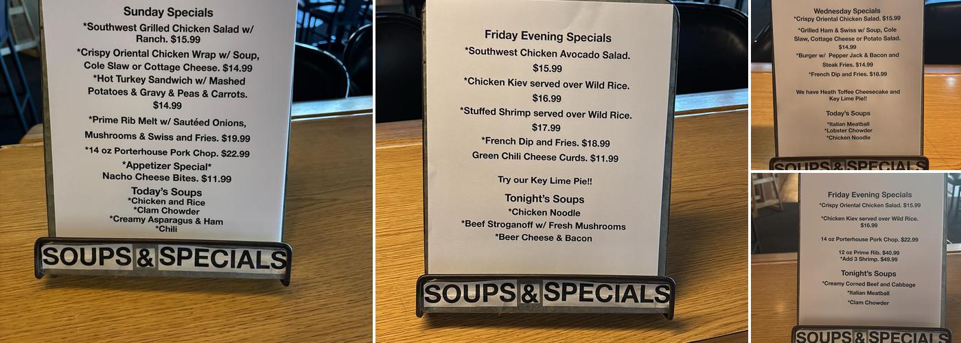 Covered Bridge Family Restaurant Menu