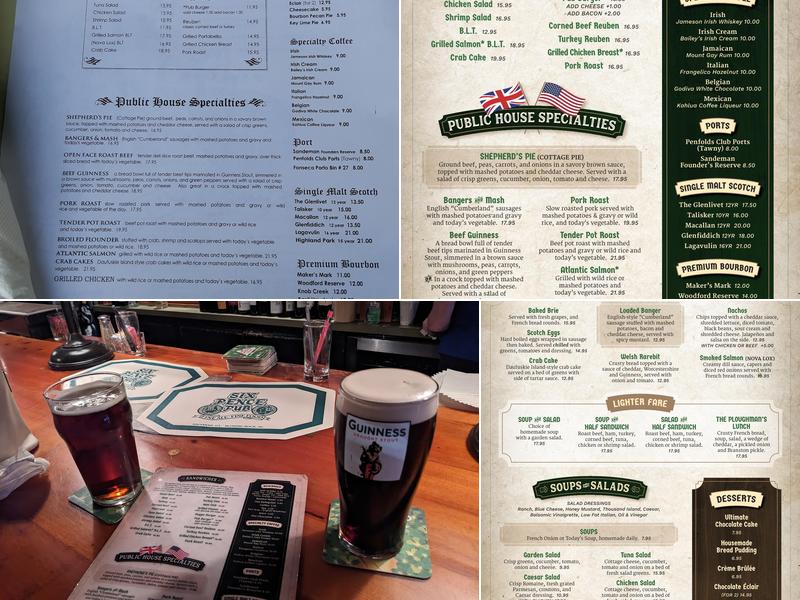 Six Pence Pub Menu