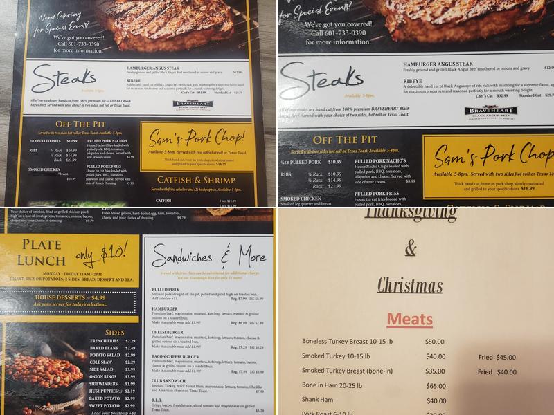 Sam's Place Menu