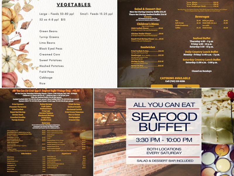 Berry's Seafood and Catfish House Menu