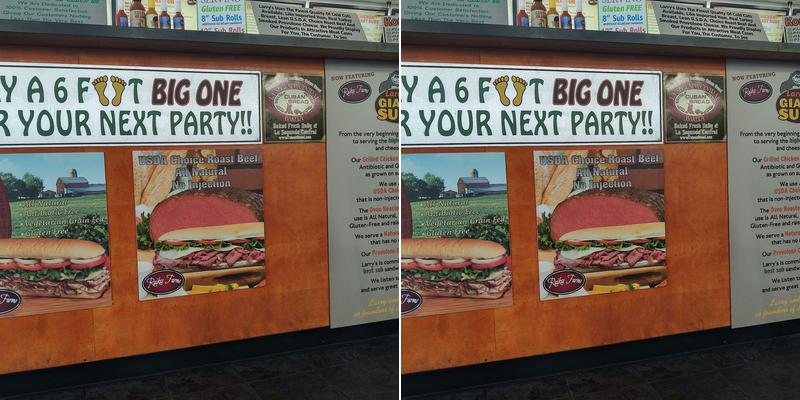 Larry's Giant Subs Menu