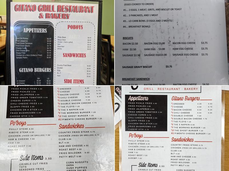 Gitano Grill Menu