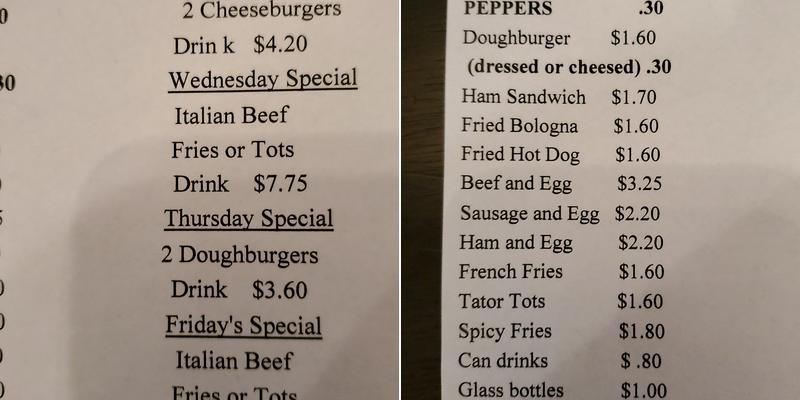 Danny's Italian Beef Menu