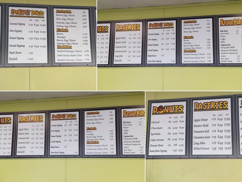 Max's Donut Shop Menu