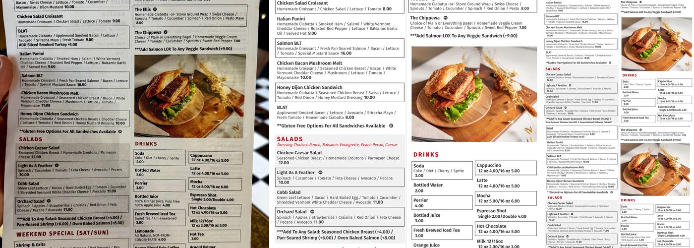 Goose Feathers Cafe & Bakery Menu