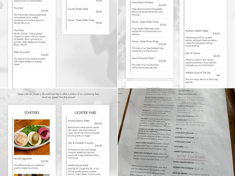Wright Square Bistro Menu