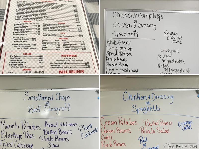 Pit Stop Menu