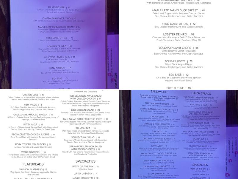 Vicari Italian Grill Menu