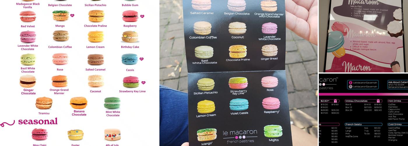 Le Macaron French Pastries Savannah Menu