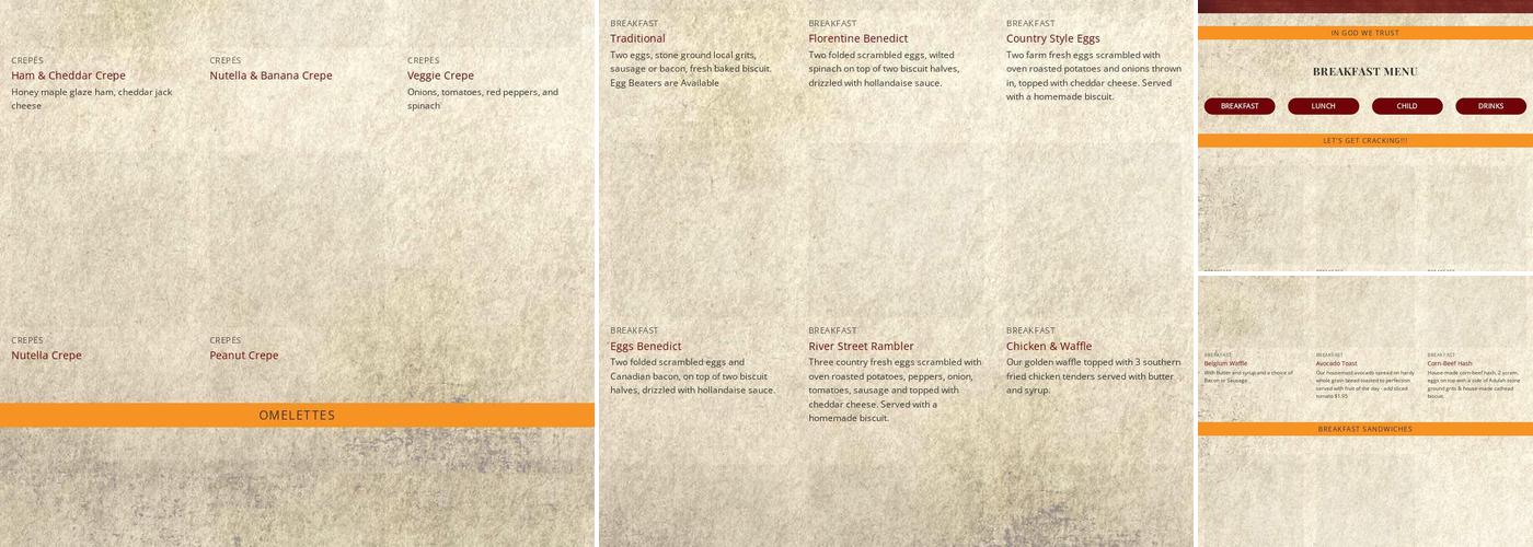 Two Cracked Eggs Cafe Menu