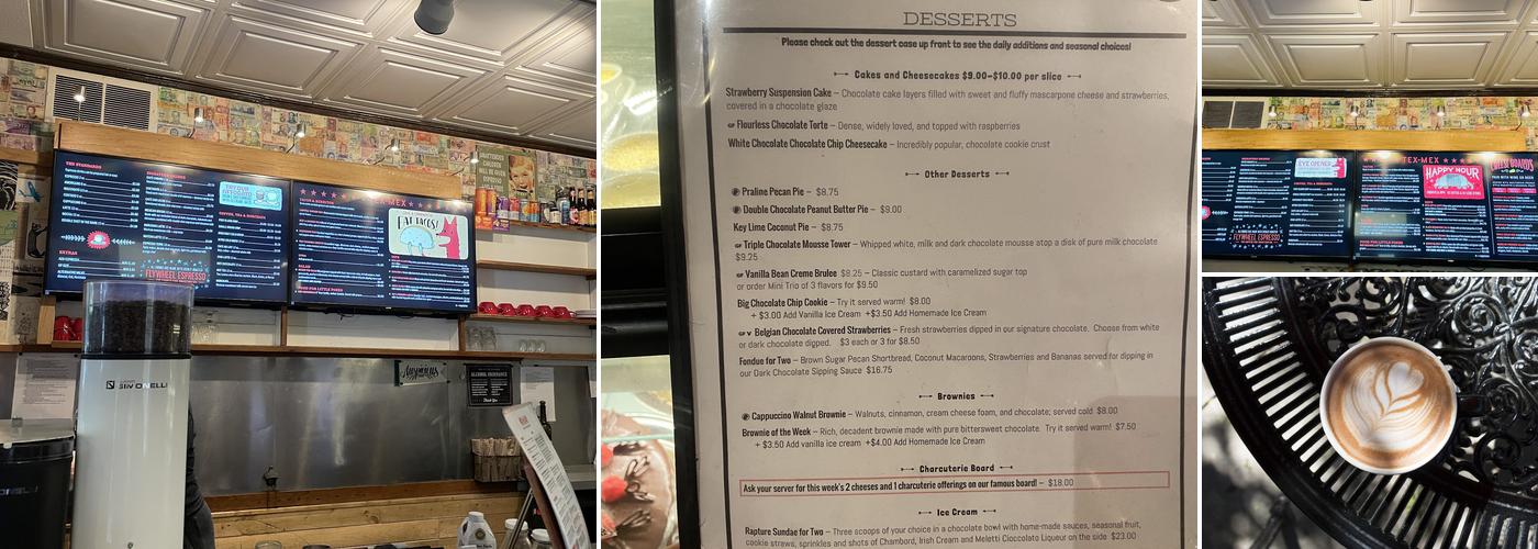 Foxy Loxy Cafe Menu