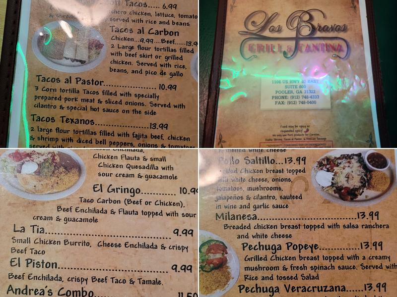 Los Bravos Mexican Grill and Cantina Menu