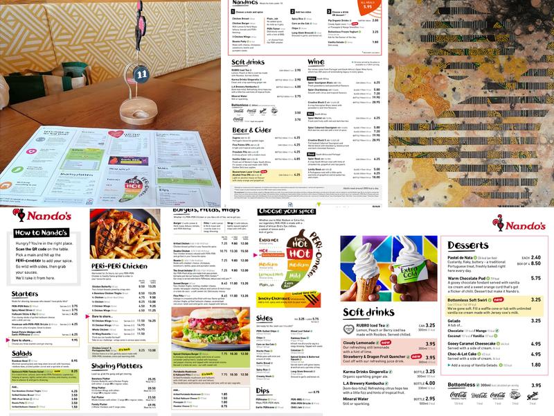 Nando's Crawley Menu