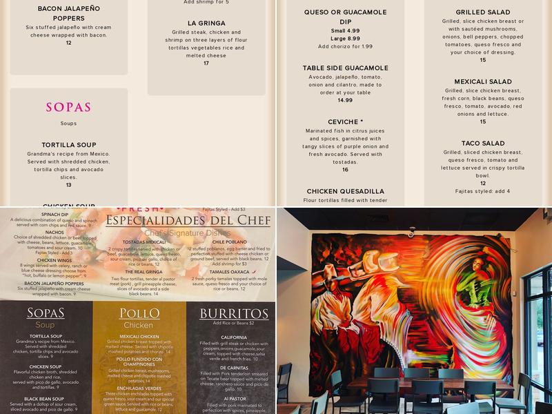 Mexicali Fresh Menu