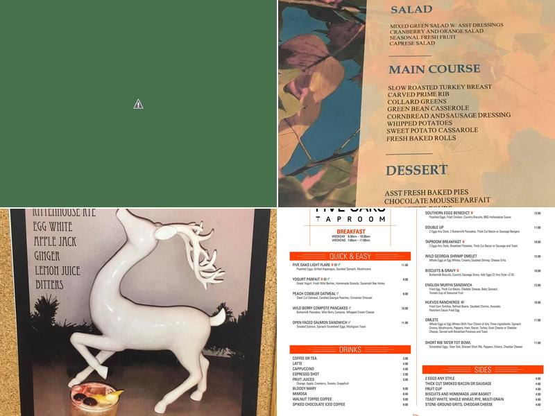 Five Oaks Taproom Menu