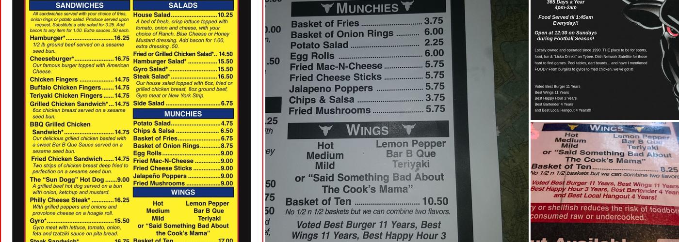Quarter Menu