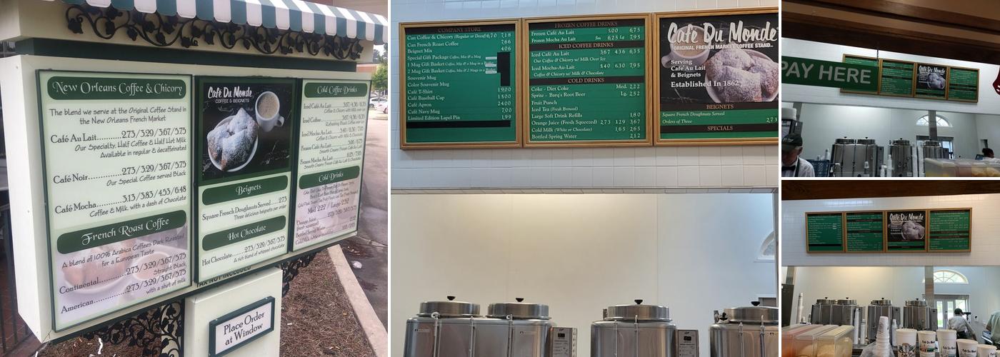 Cafe Du Monde Covington Menu