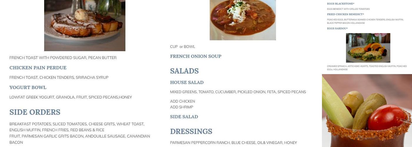 Huey's Menu