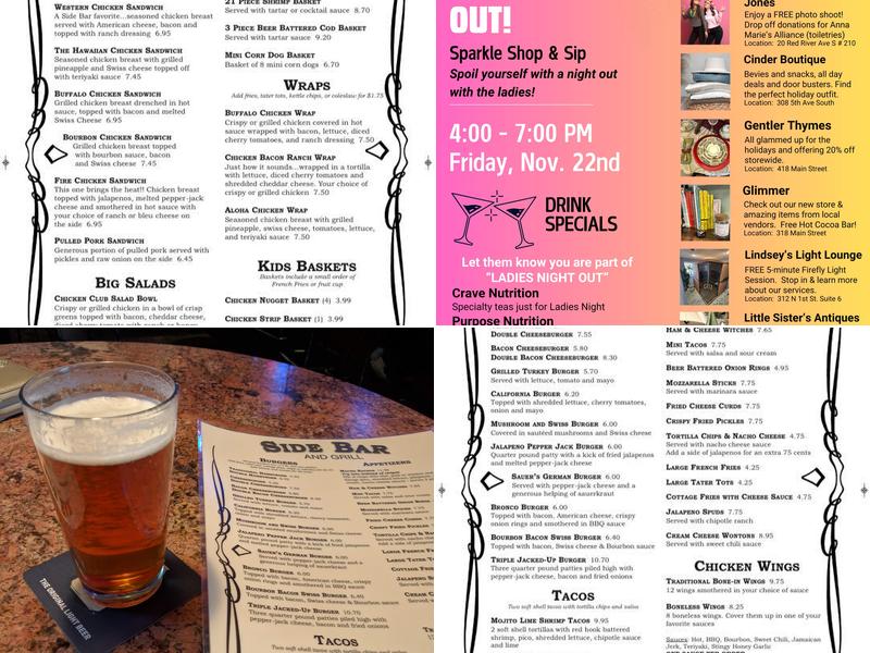 Side Bar & Grill Menu