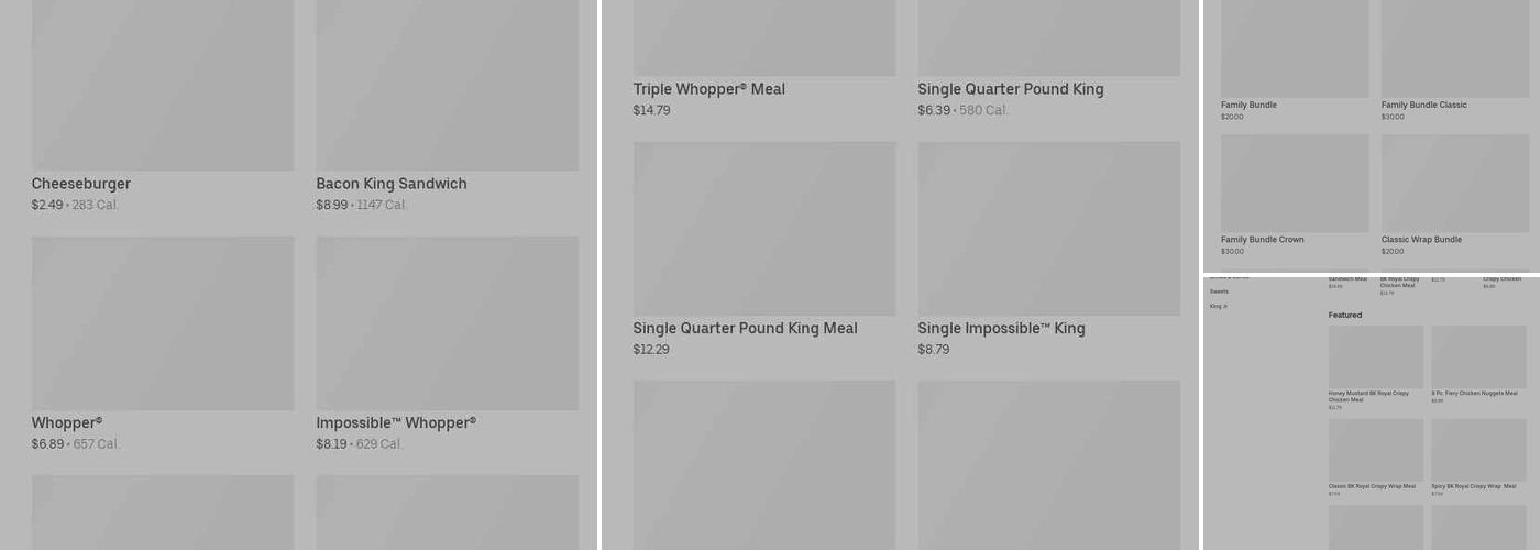 Burger King Menu