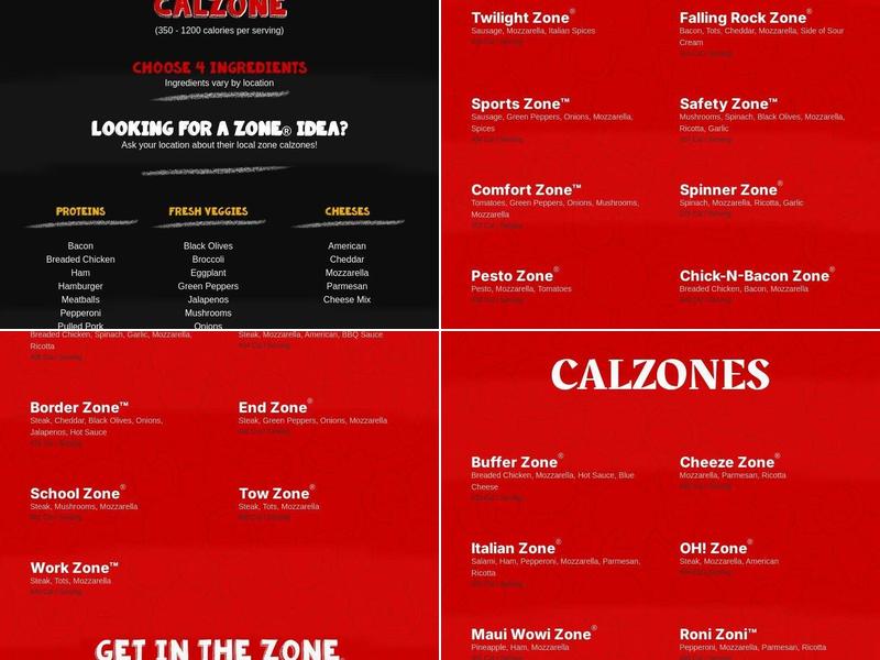 D.P. Dough Menu