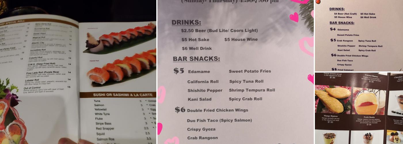 Cho Cho San Sushi & Hibachi Menu