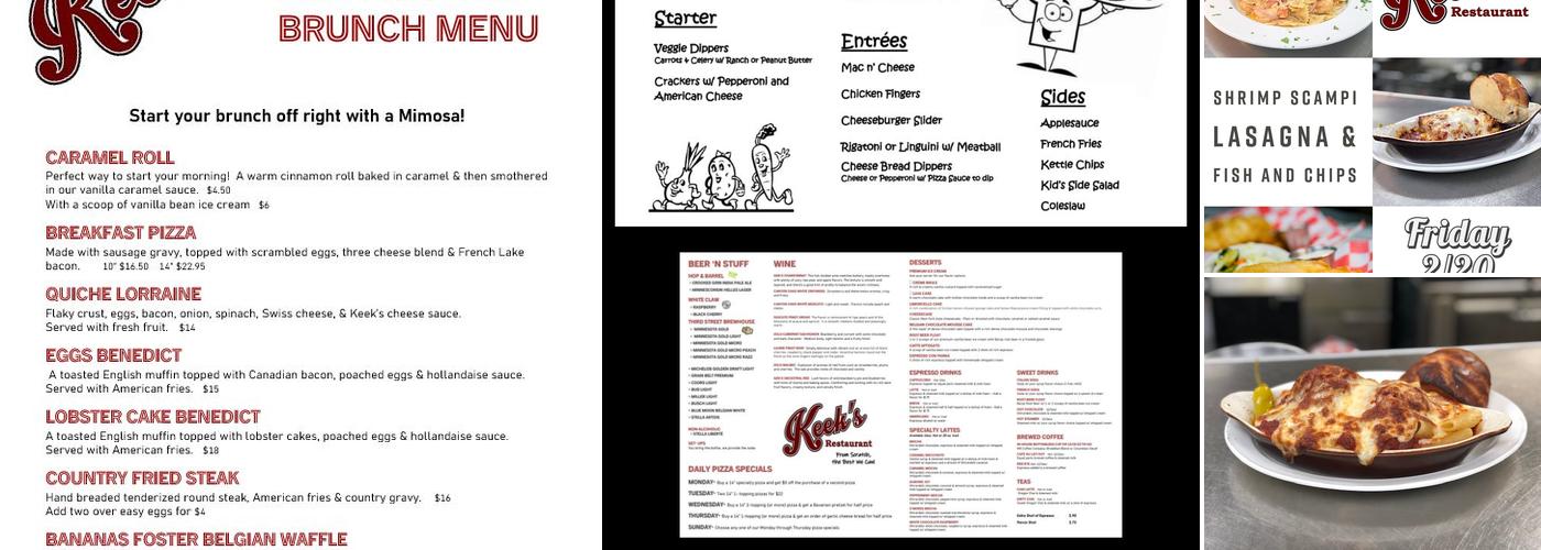 Keek's Menu
