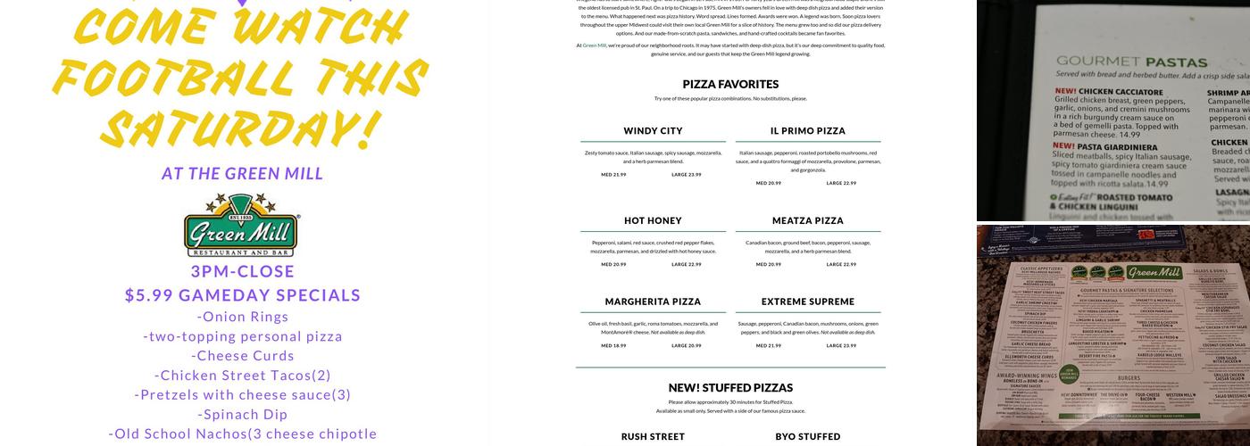 Green Mill Restaurant & Bar Menu